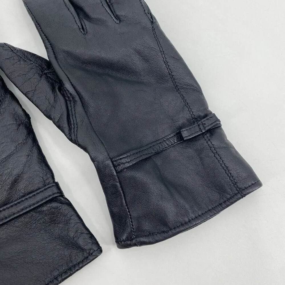 Genuine Leather Gloves Women’s Size 8.5 Black